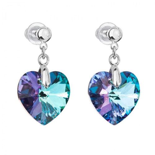 boucles d’oreilles Swarovski cœur passion Purple par Fabos, pour célébrer l’amour