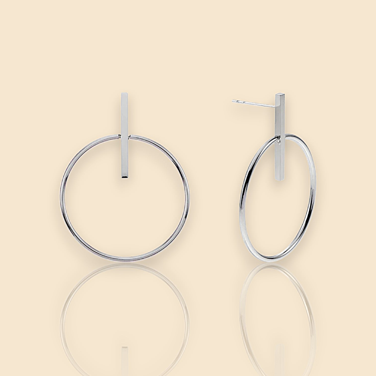 Armony, boucles d'oreille femme acier inoxydable argentées