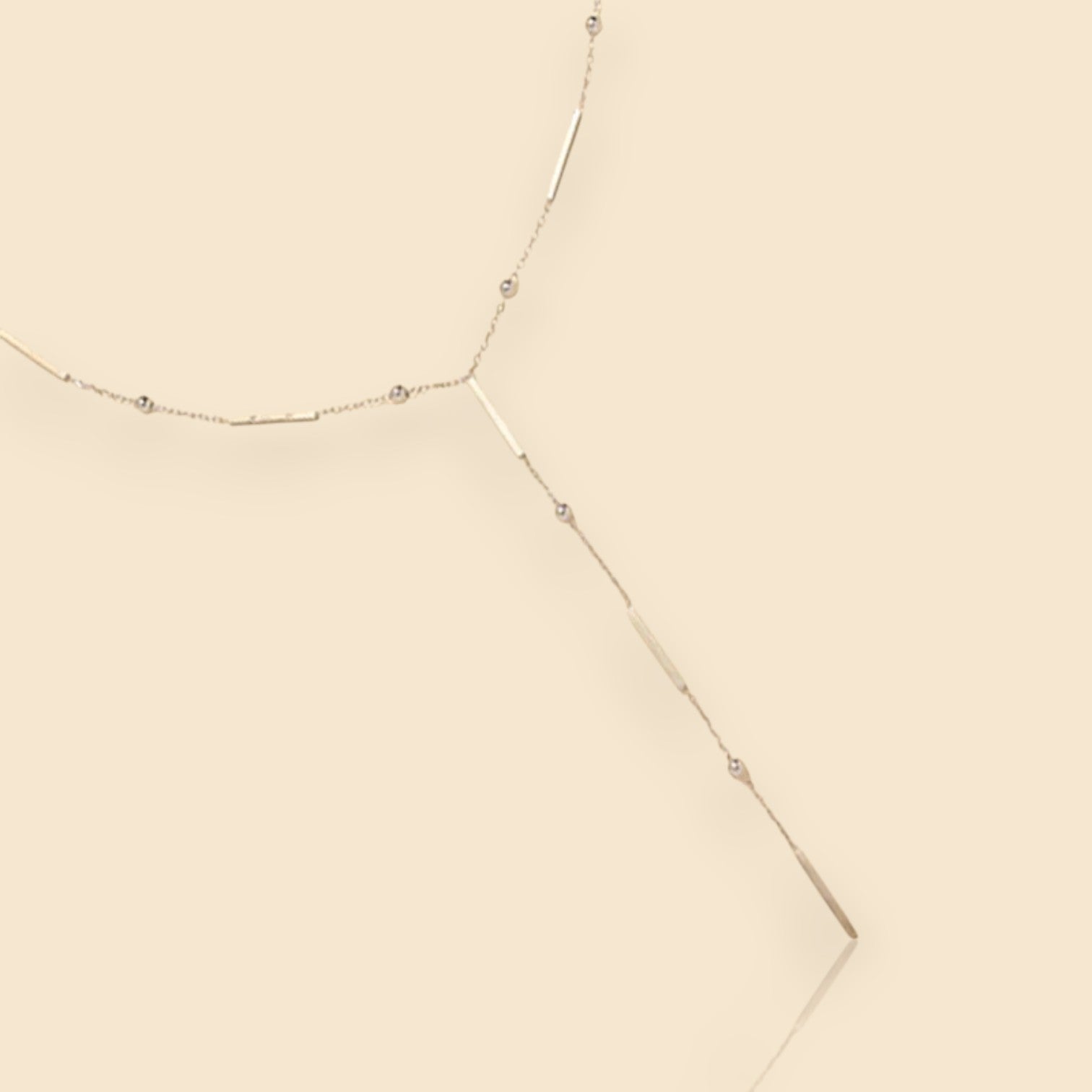 Alba argenté, collier en acier inoxydable en Y