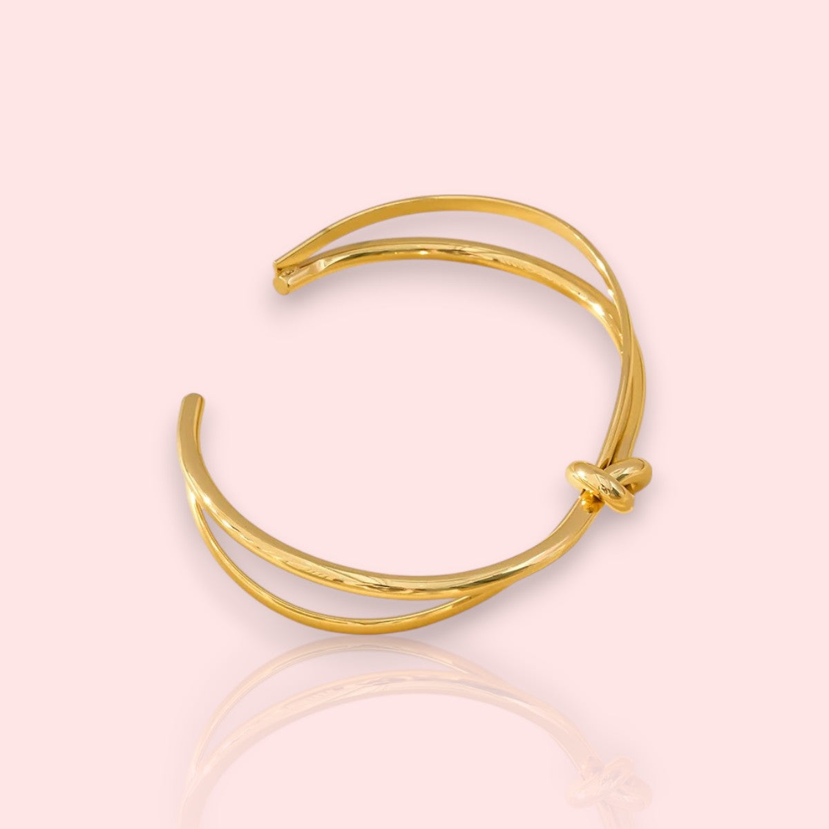 Bracelet rigide femme doré Liénor, élégance raffinée