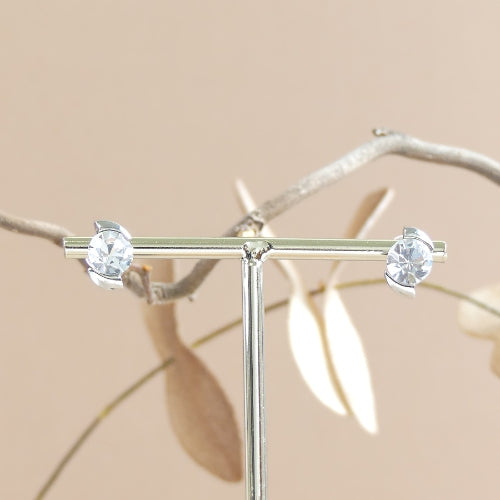 boucle d'oreilles cristal et argent