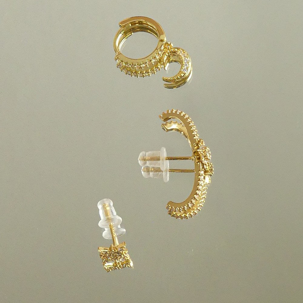 composition boucles plaqué or 