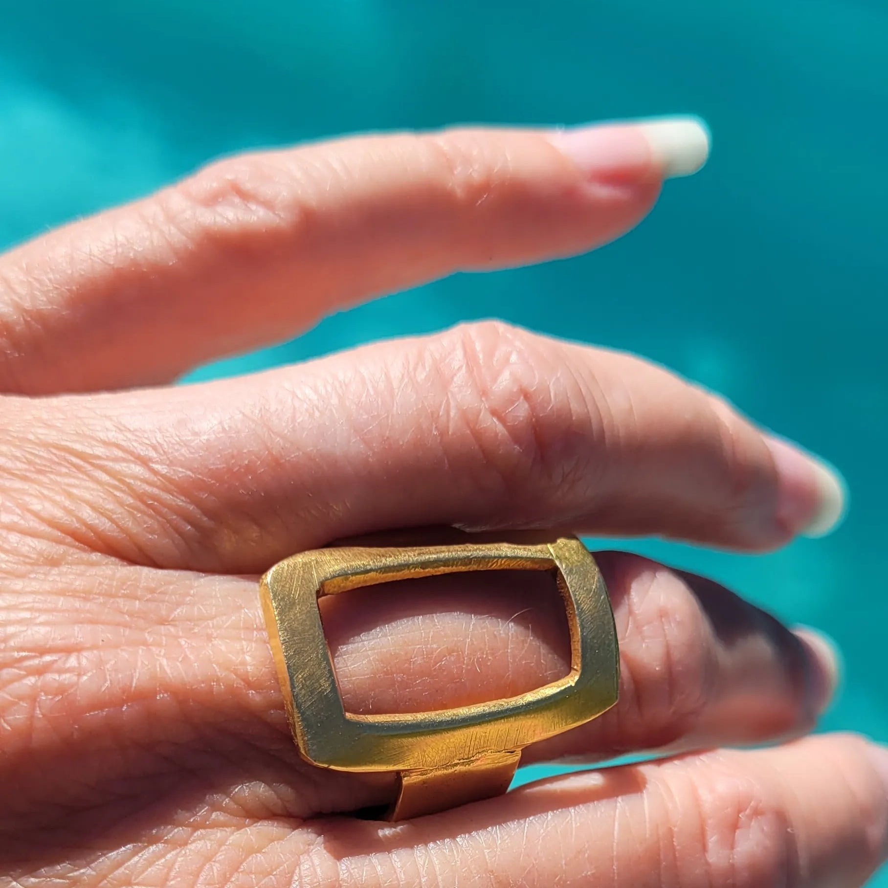 bague ethnique Murabba, une bague africaine au fini satiné