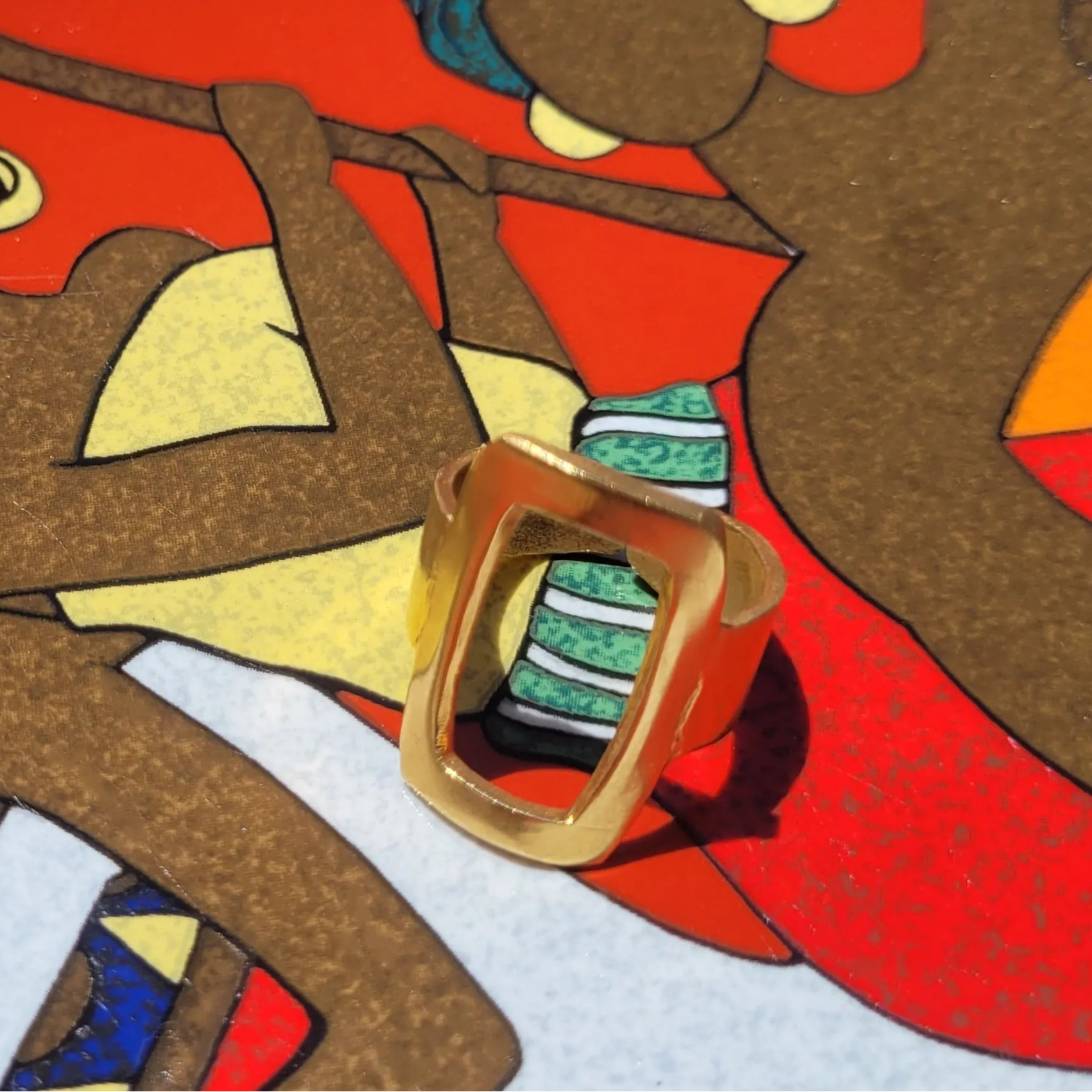 bague ethnique Murabba, un bijou au fini satiné