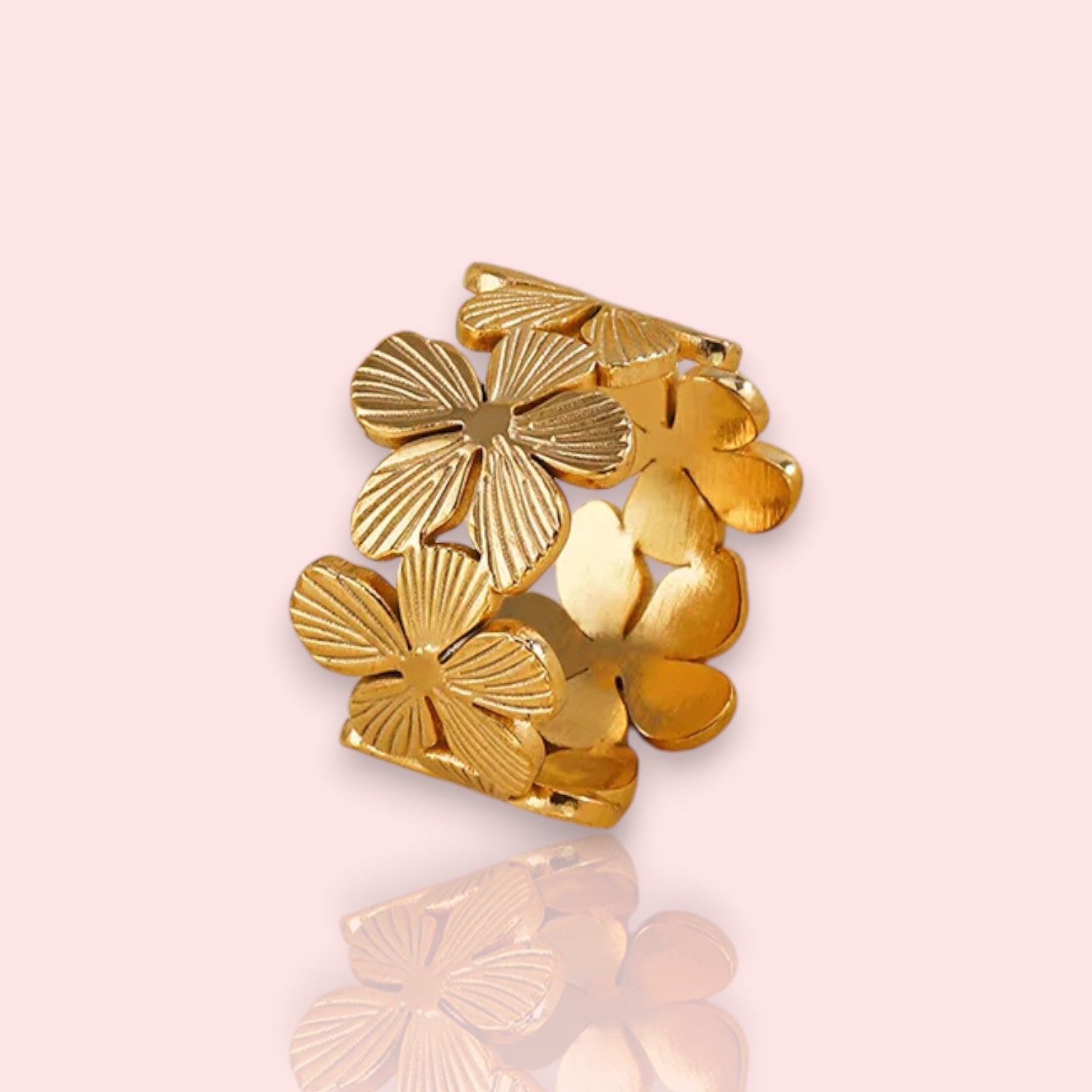 bague fleur Baby Flora, une bague dorée tendance