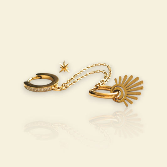 boucle d’oreille 3 trous Luxor, une composition de boucles d’oreilles tendance