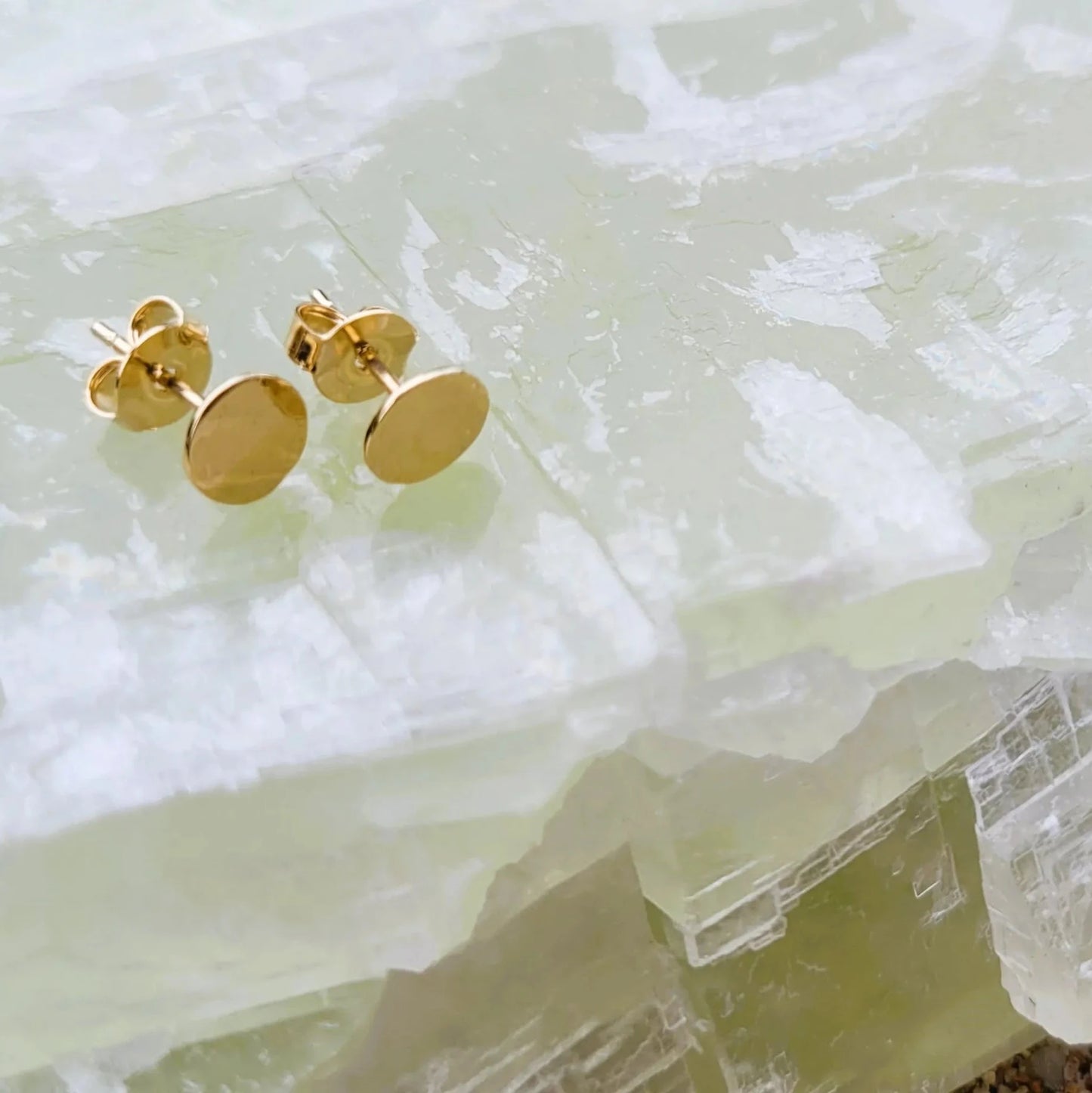 boucles d’oreilles pour femmes Pleine Lune plaqué or 3 microns