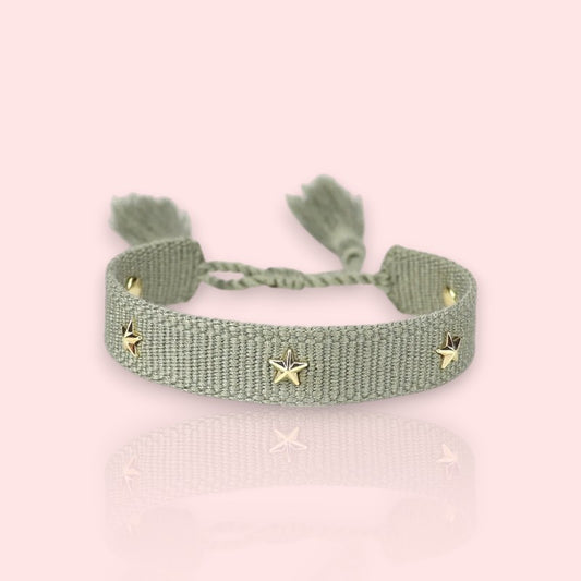 bracelet tissu à nouer Vegas vert, un bracelet brésilien original tendance en 2025