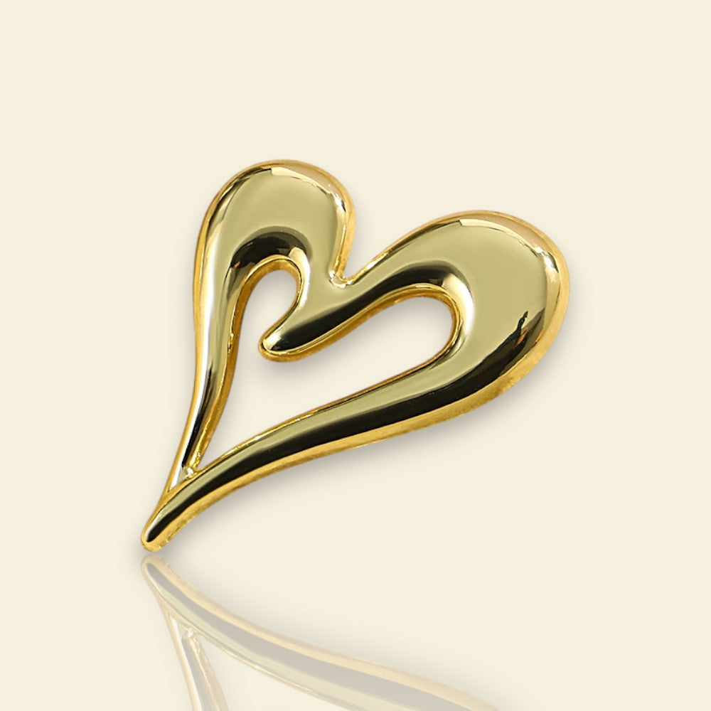 broche cœur Tendress pour femme chic au design fluide