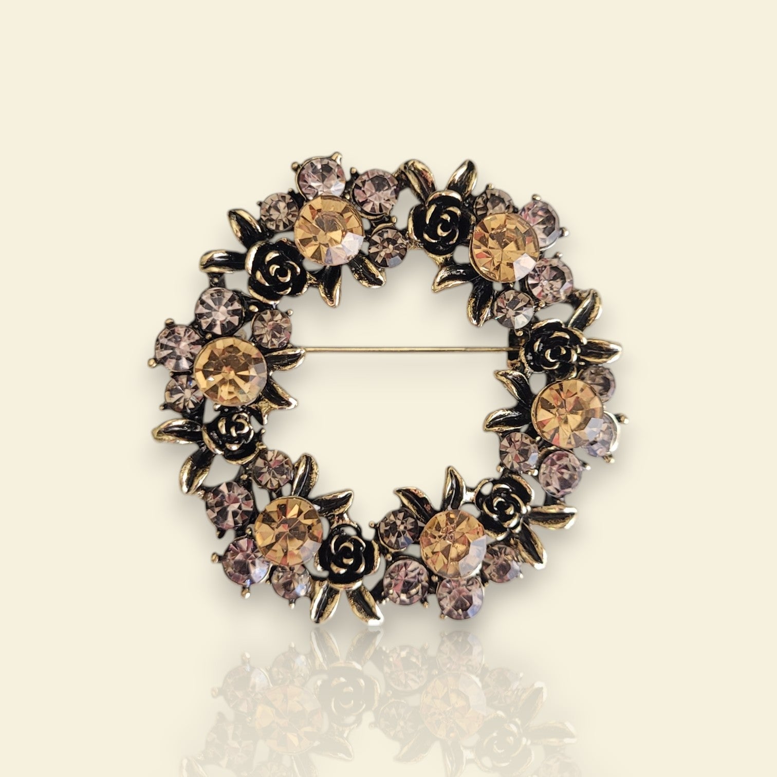 Broche fleur doré vintage - Montres & Bijoux