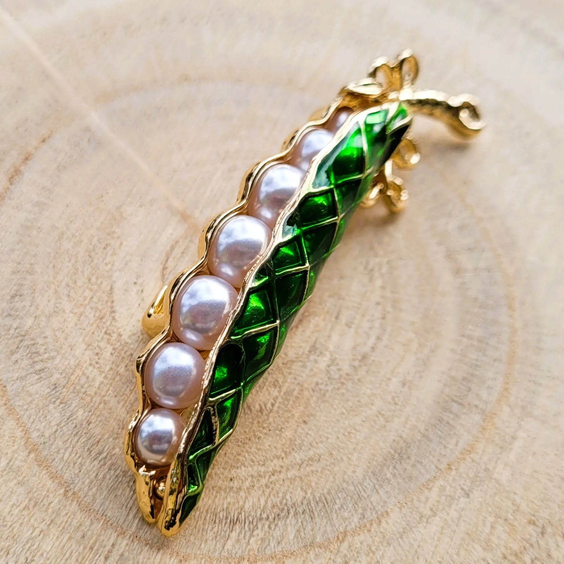 broche dorée Verde, un bijou fantaisie