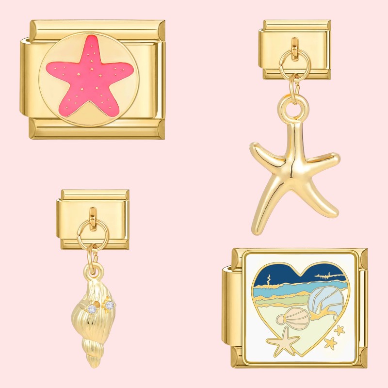 charm pour bracelet italien Bellissima doré collection Beach