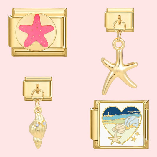 charm pour bracelet italien Bellissima doré collection Beach