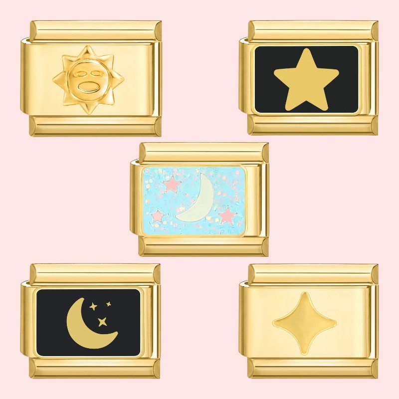 charm pour bracelet italien Bellissima doré collection Céleste