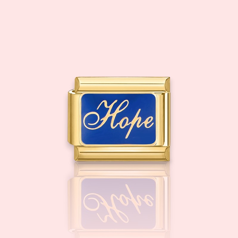 charm pour bracelet italien Bellissima doré motif hope