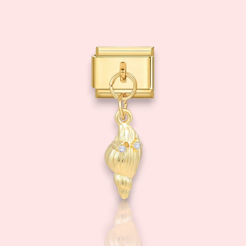 charm pour bracelet italien Bellissima doré pendentif coquillage