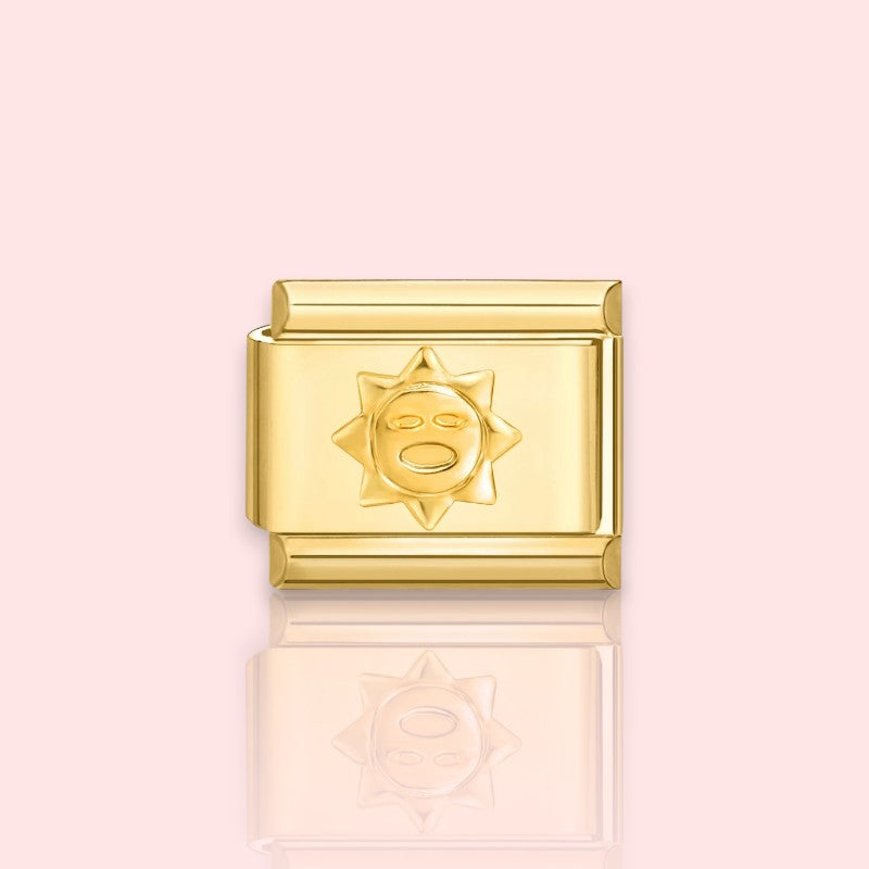 charm pour bracelet italien Bellissima doré motif soleil