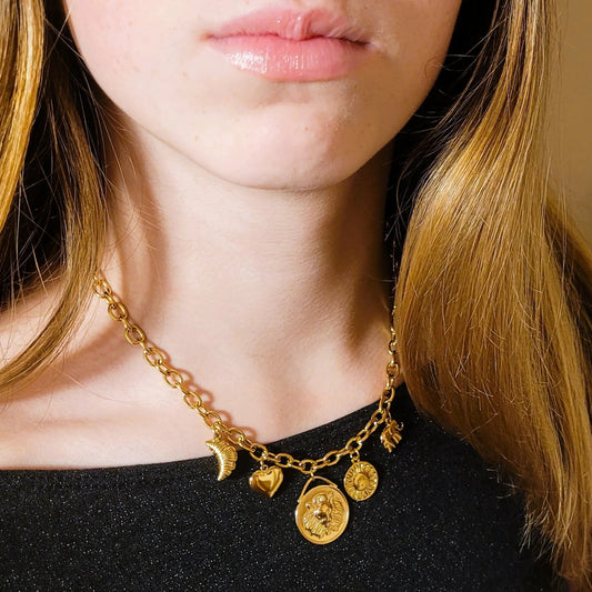 collier en acier inoxydable Terra, un collier fantaisie pour femme tendance en 2025