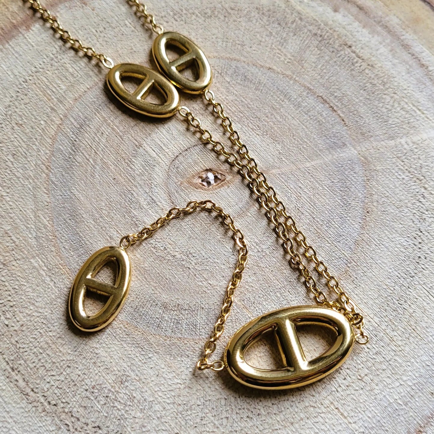 collier Azura, un long collier à la maille marine iconique
