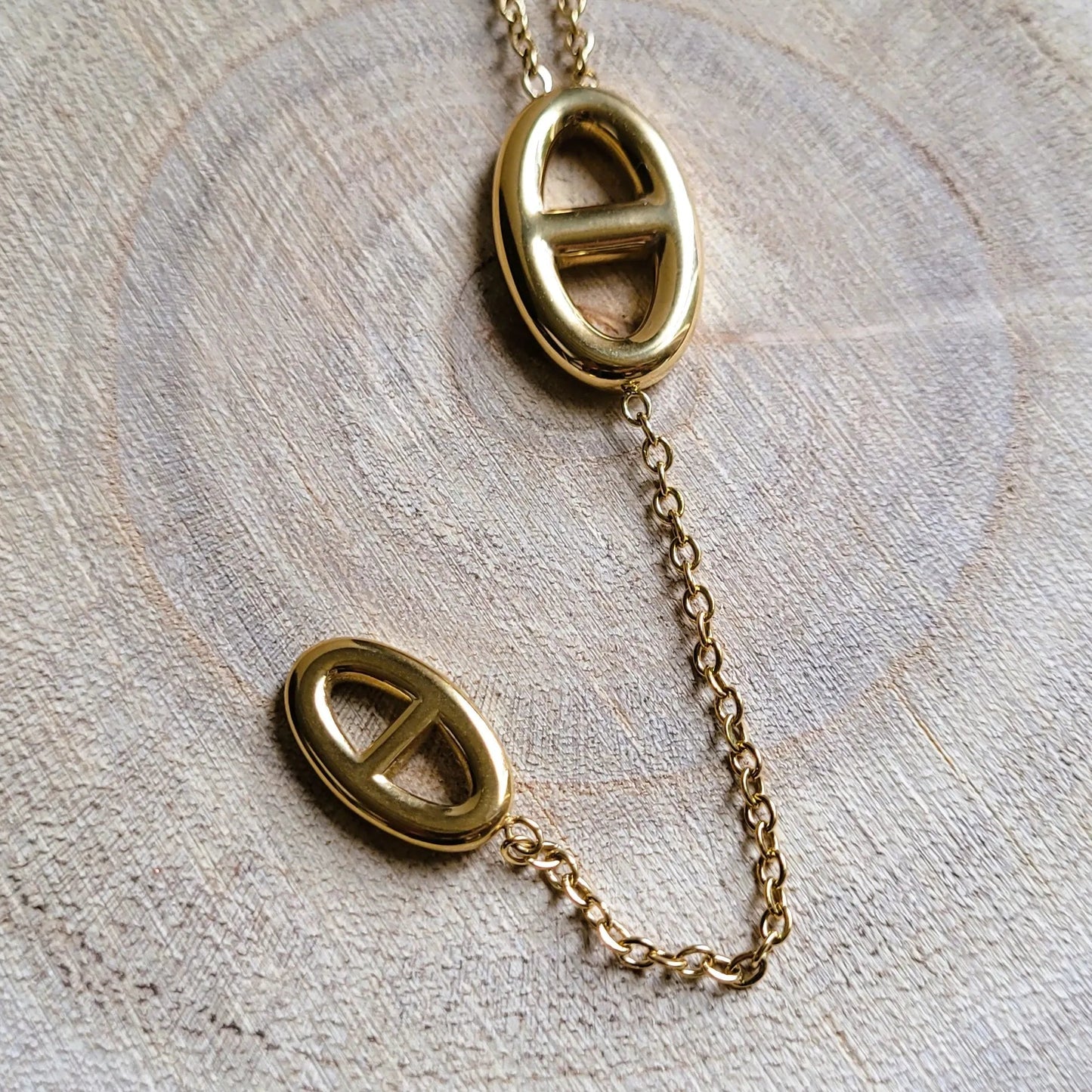 collier Azura, un long collier à la maille marine tendance