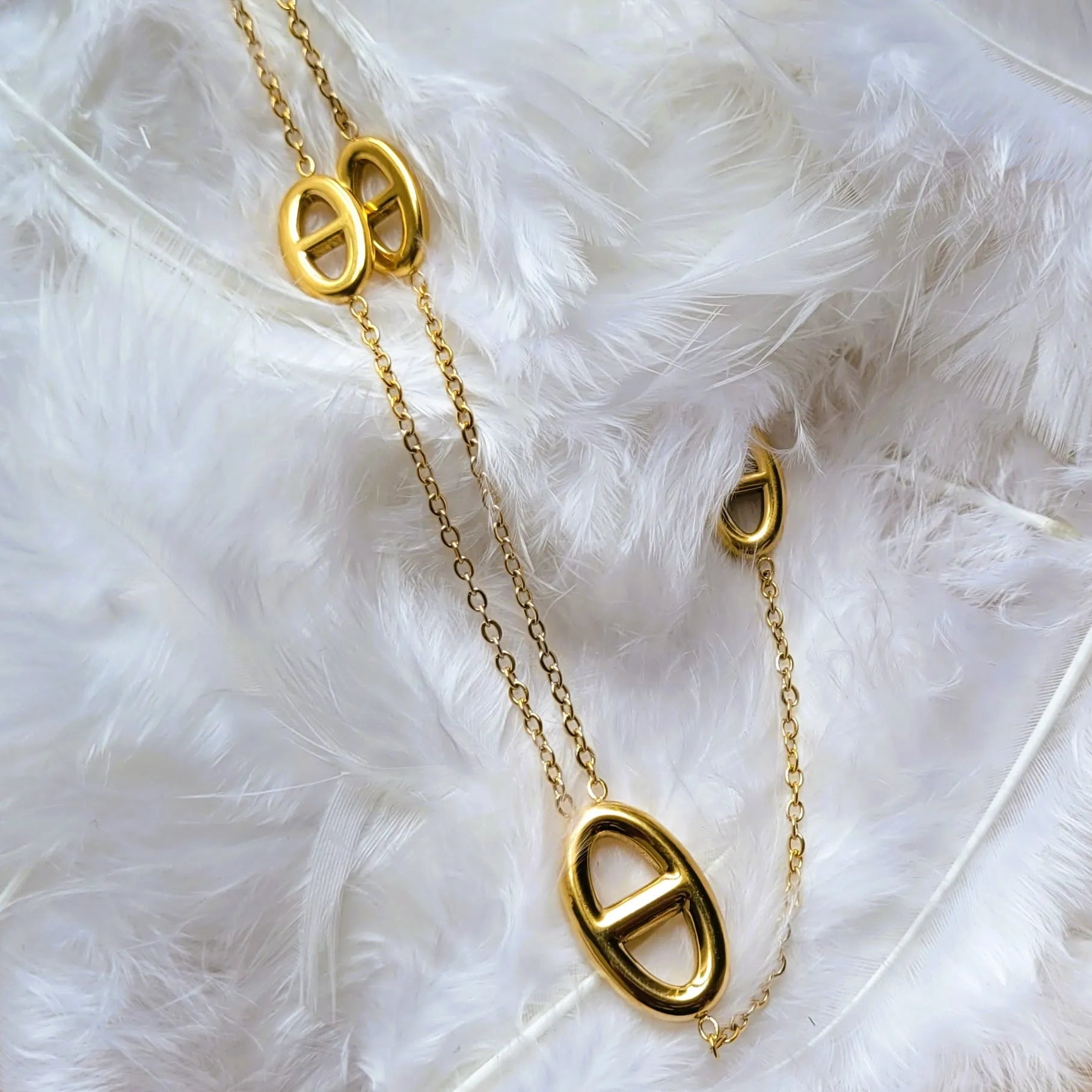 collier Azura, un sautoir fantaisie à la maille marine iconique
