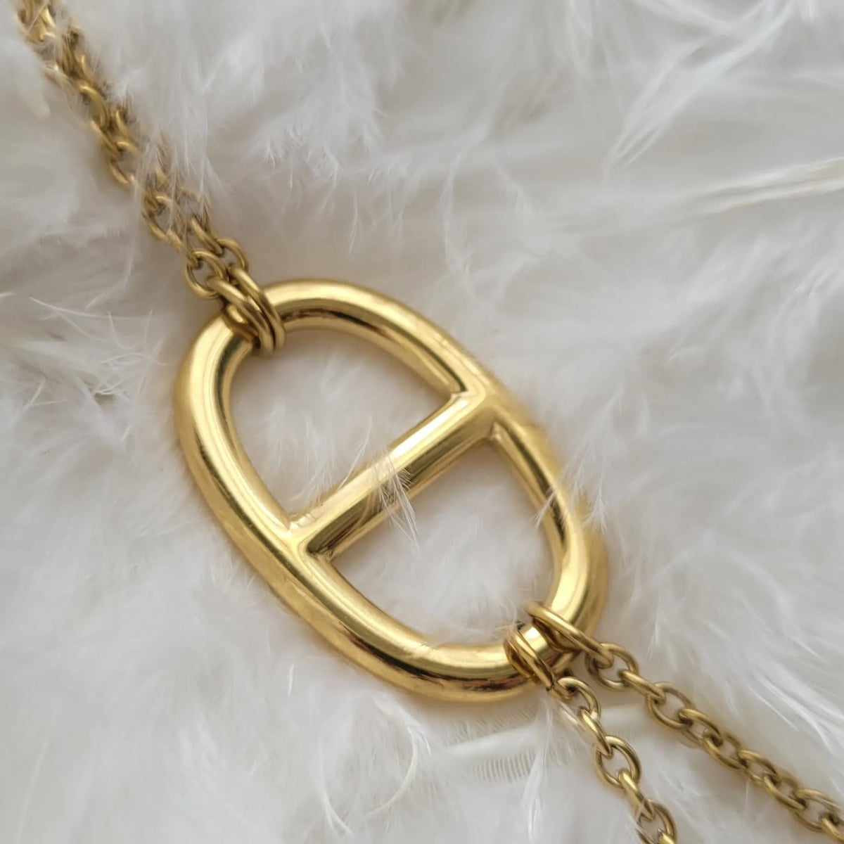 collier Naya, un long collier en y à la maille marine