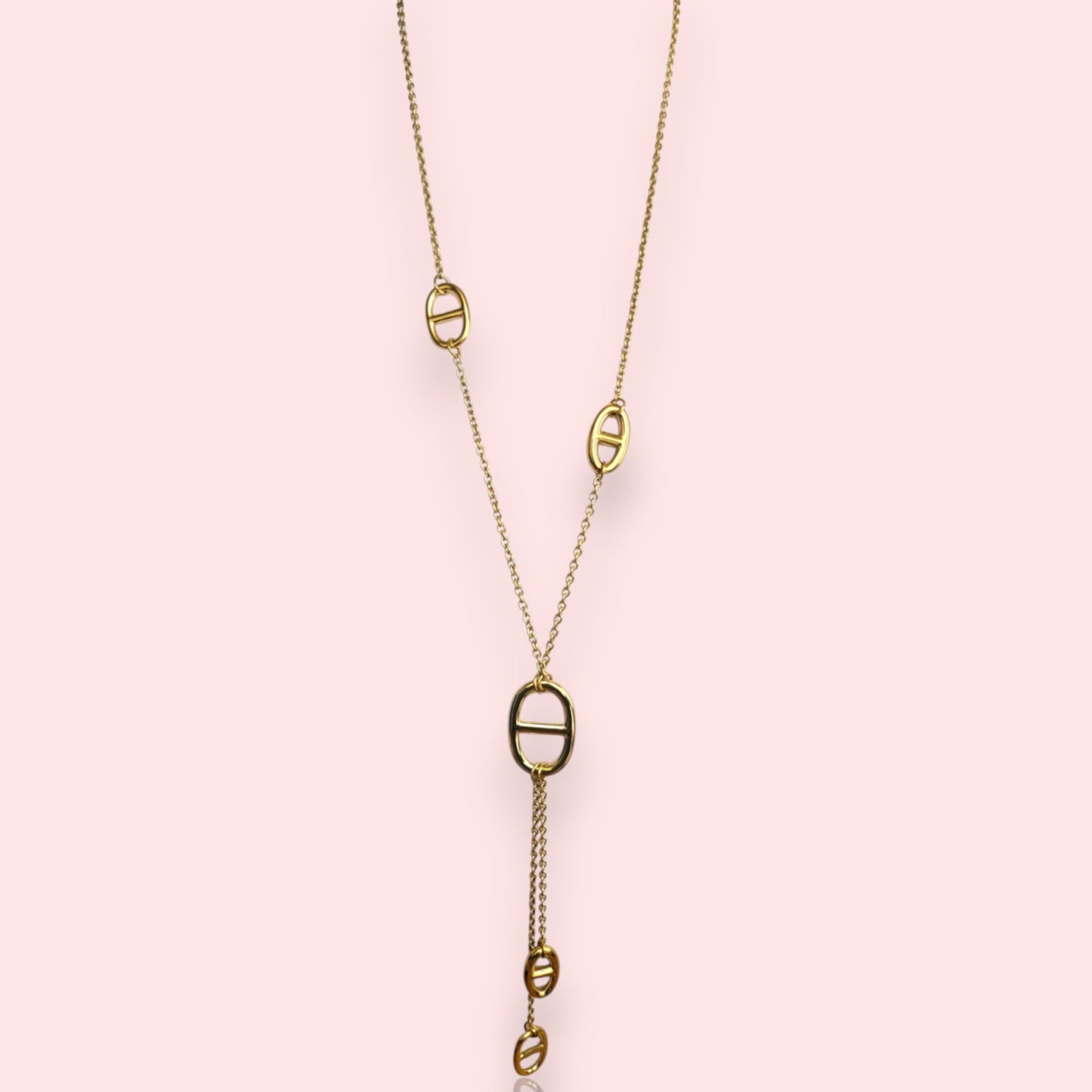 collier Naya, un sautoir fantaisie à la maille marine dorée