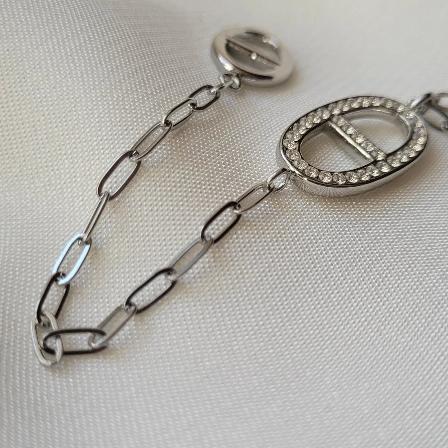 collier Thaléa, un long collier à la maille marine en acier inoxydable