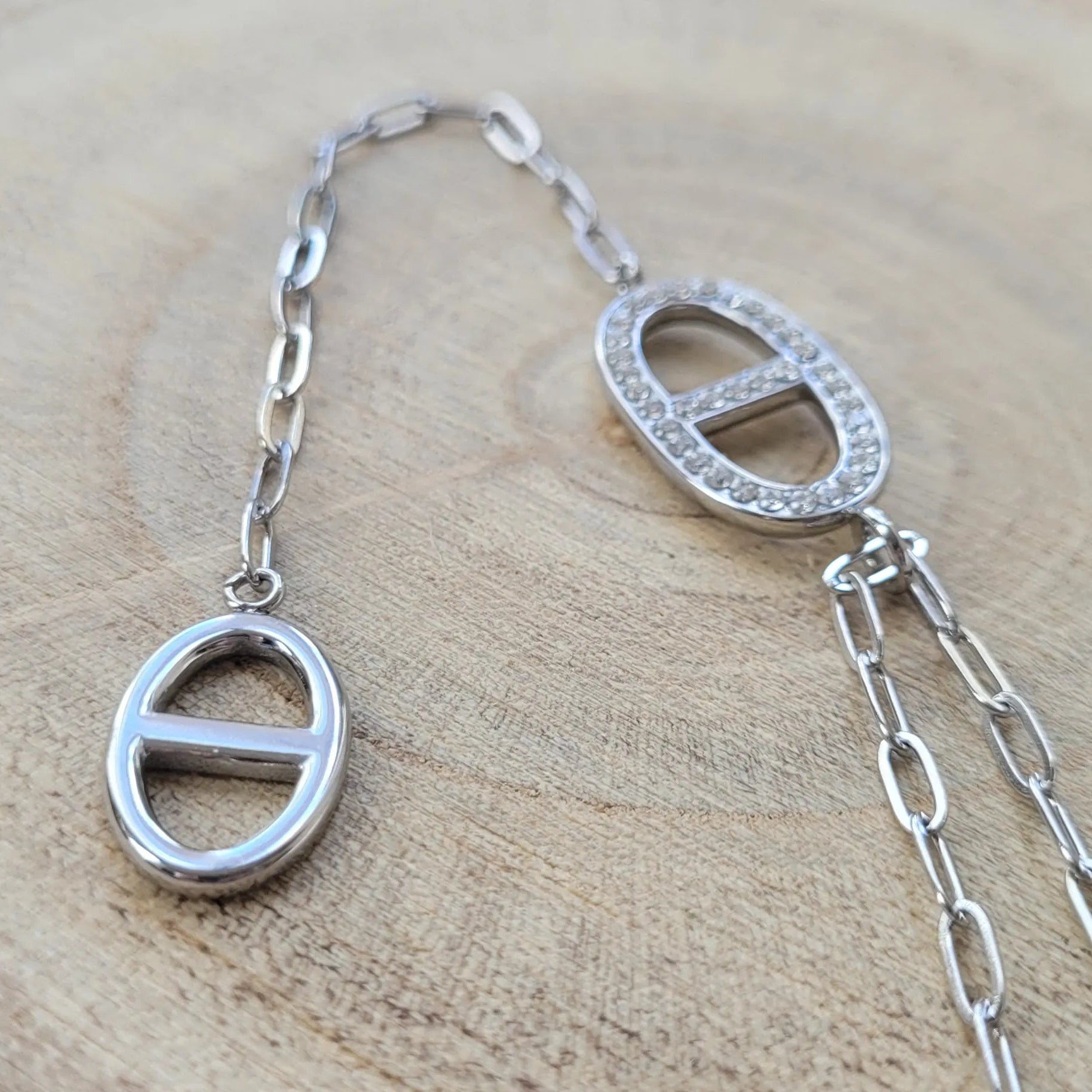 collier Thaléa, un long collier en y à la maille marine