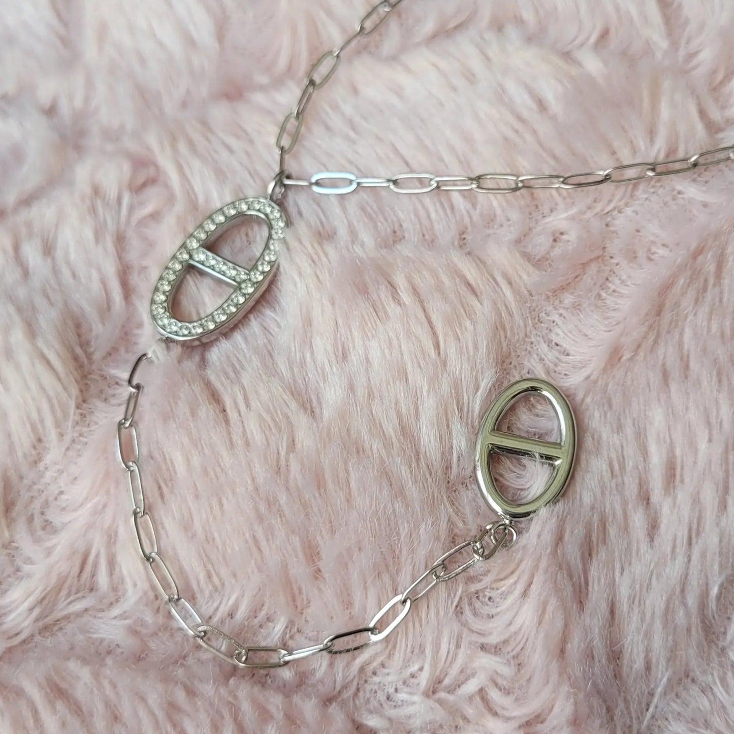 collier Thaléa, un sautoir fantaisie à la maille marine en acier inoxydable