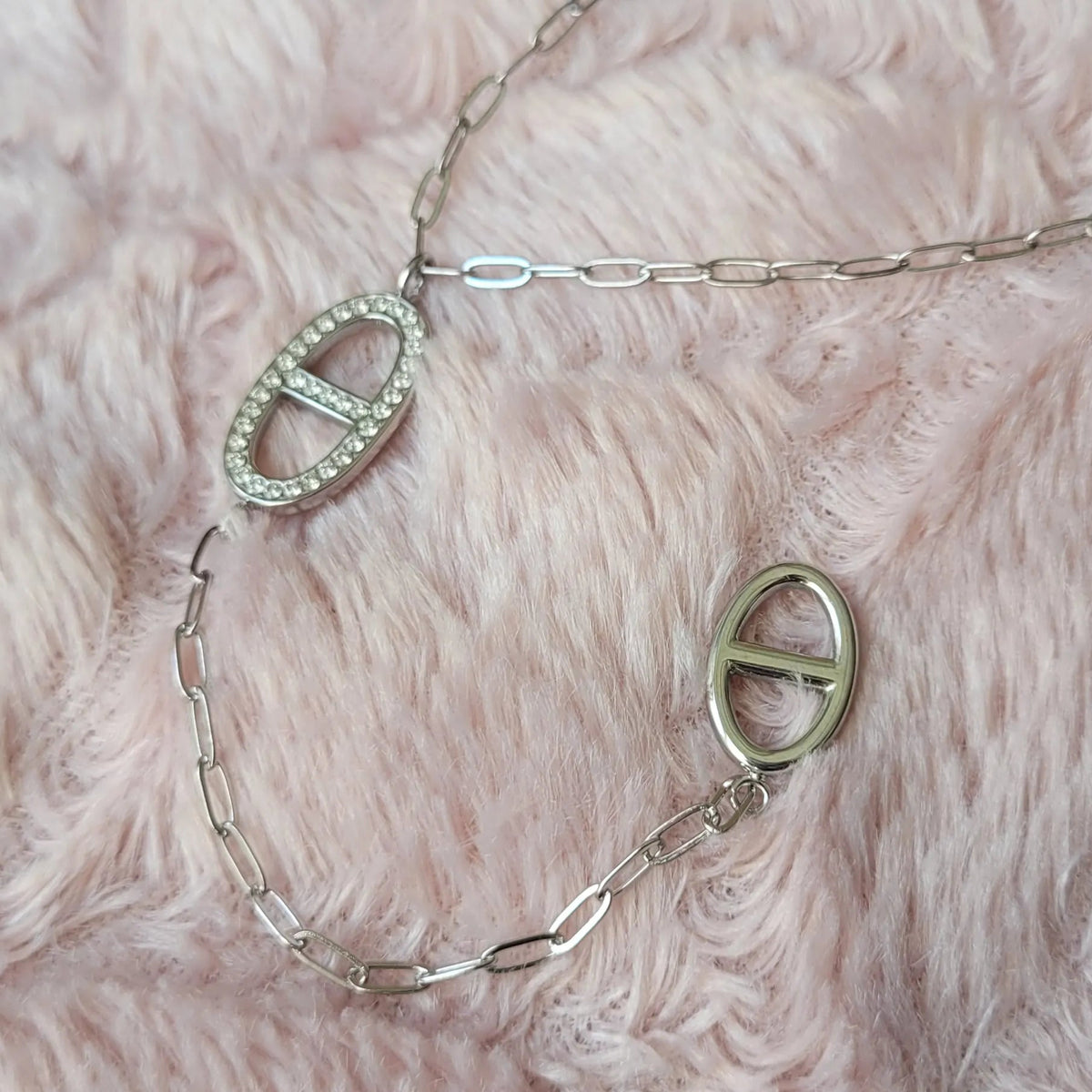 collier Thaléa, un sautoir fantaisie à la maille marine en acier inoxydable
