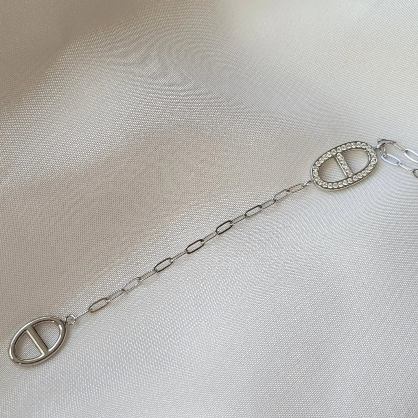 collier Thaléa, un sautoir fantaisie en y à la maille marine