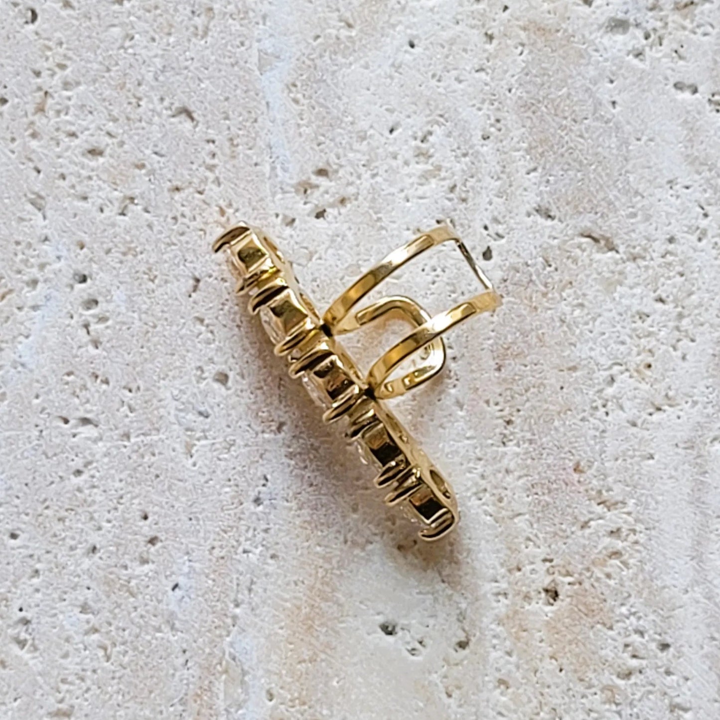 ear cuff Éclat, bague d’oreille sans perçage en acier inoxydable