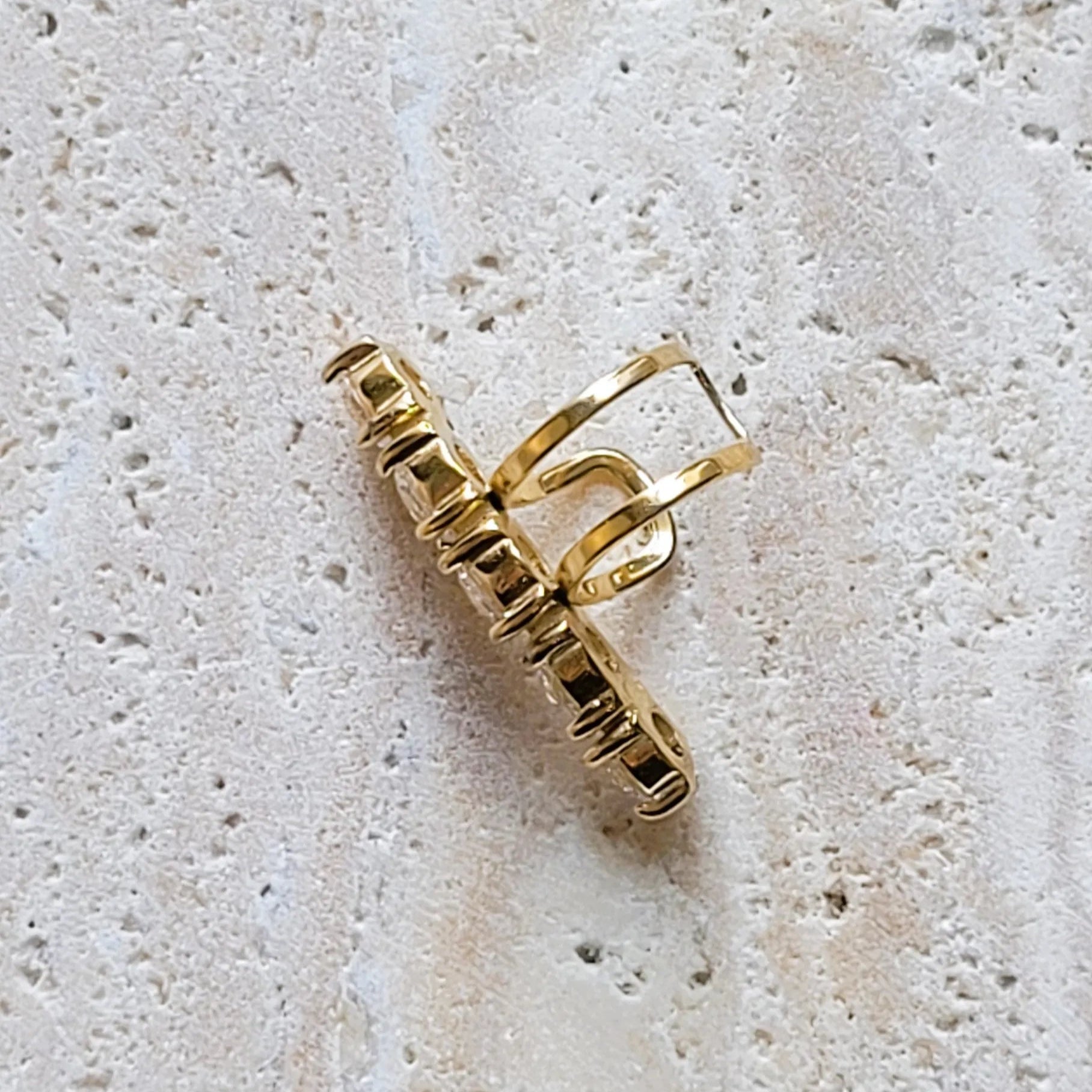 ear cuff Éclat, bague d’oreille sans perçage en acier inoxydable