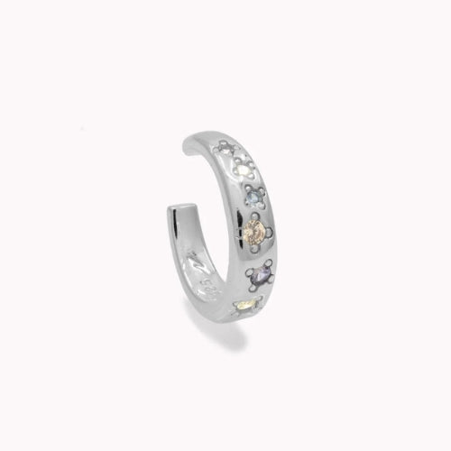 ear cuff Nébuleuse Cassiopée argent, bague d’oreille sans perçage, tendance 2025