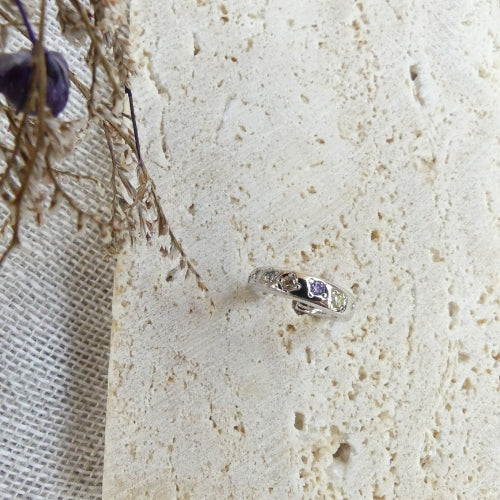 boucle d’oreille sans trou Nébuleuse Cassiopée argent, ear cuff oreilles non percées