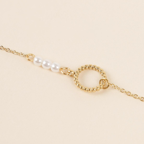 Bracelet cercle et perles