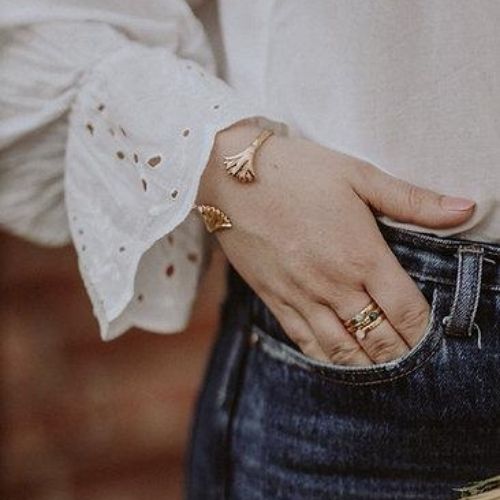 Bague plaqué or Pierre Amazonite bleue